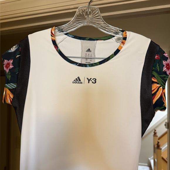 Adidas Y-3 White and Black Floral Tennis Dress - Picture 5 of 8